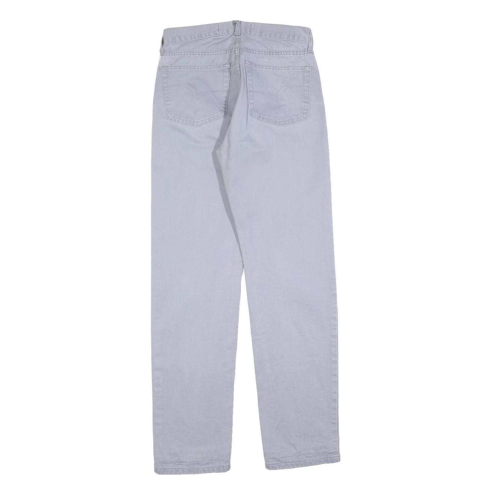 LEE COOPER Mens Regular Fit Grey Cotton Blend Trousers W30 L34 Zip Casual