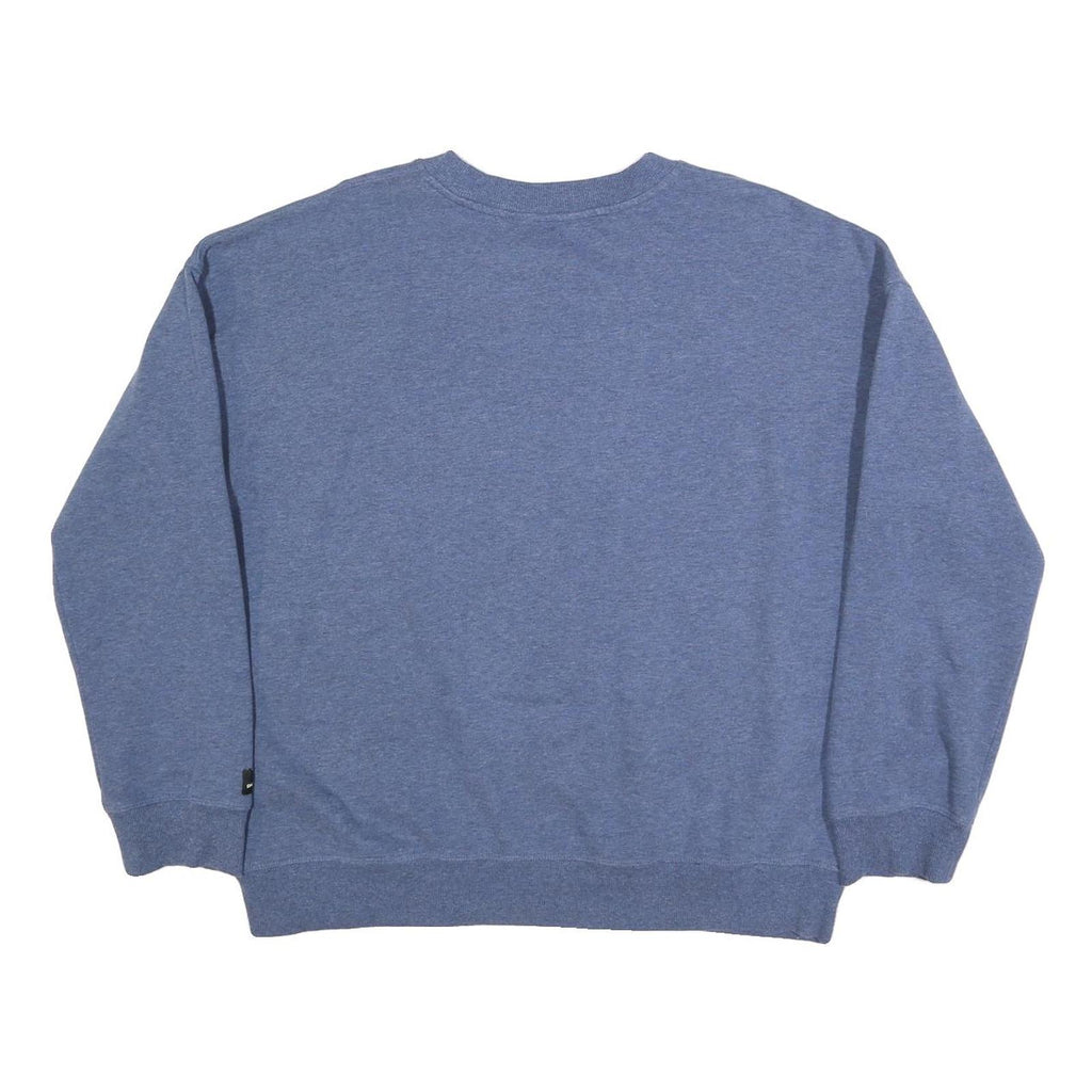 DKNY Womens Blue Cotton Blend Crew Neck XL Sweatshirt Pullover Logo