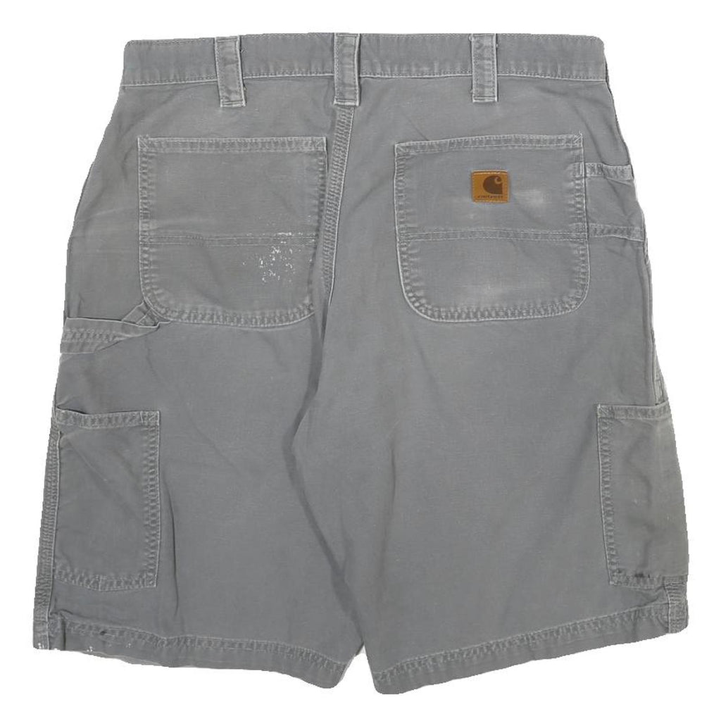 CARHARTT Mens Grey Cotton Casual Shorts L W34 Workwear Pockets Durable