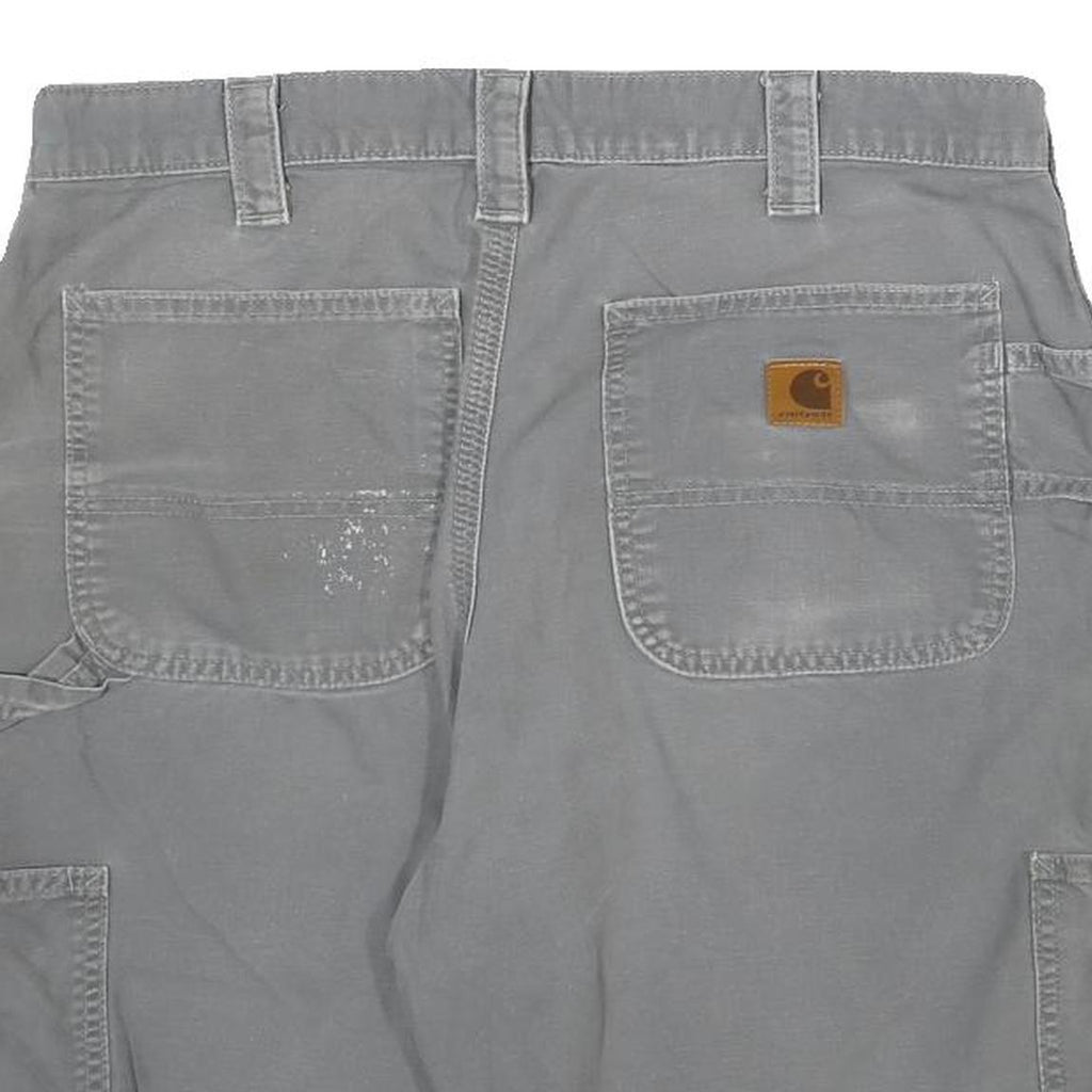 CARHARTT Mens Grey Cotton Casual Shorts L W34 Workwear Pockets Durable