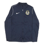 NIKE Womens Navy Blue Sports Zip Jacket M Polyester Blend Plain Fitness