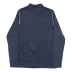 NIKE Womens Navy Blue Sports Zip Jacket M Polyester Blend Plain Fitness