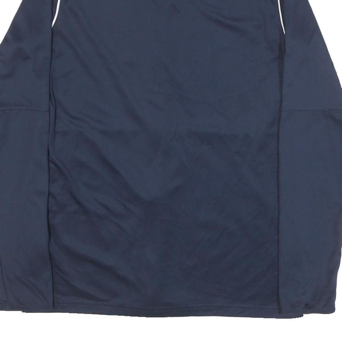 NIKE Womens Navy Blue Sports Zip Jacket M Polyester Blend Plain Fitness