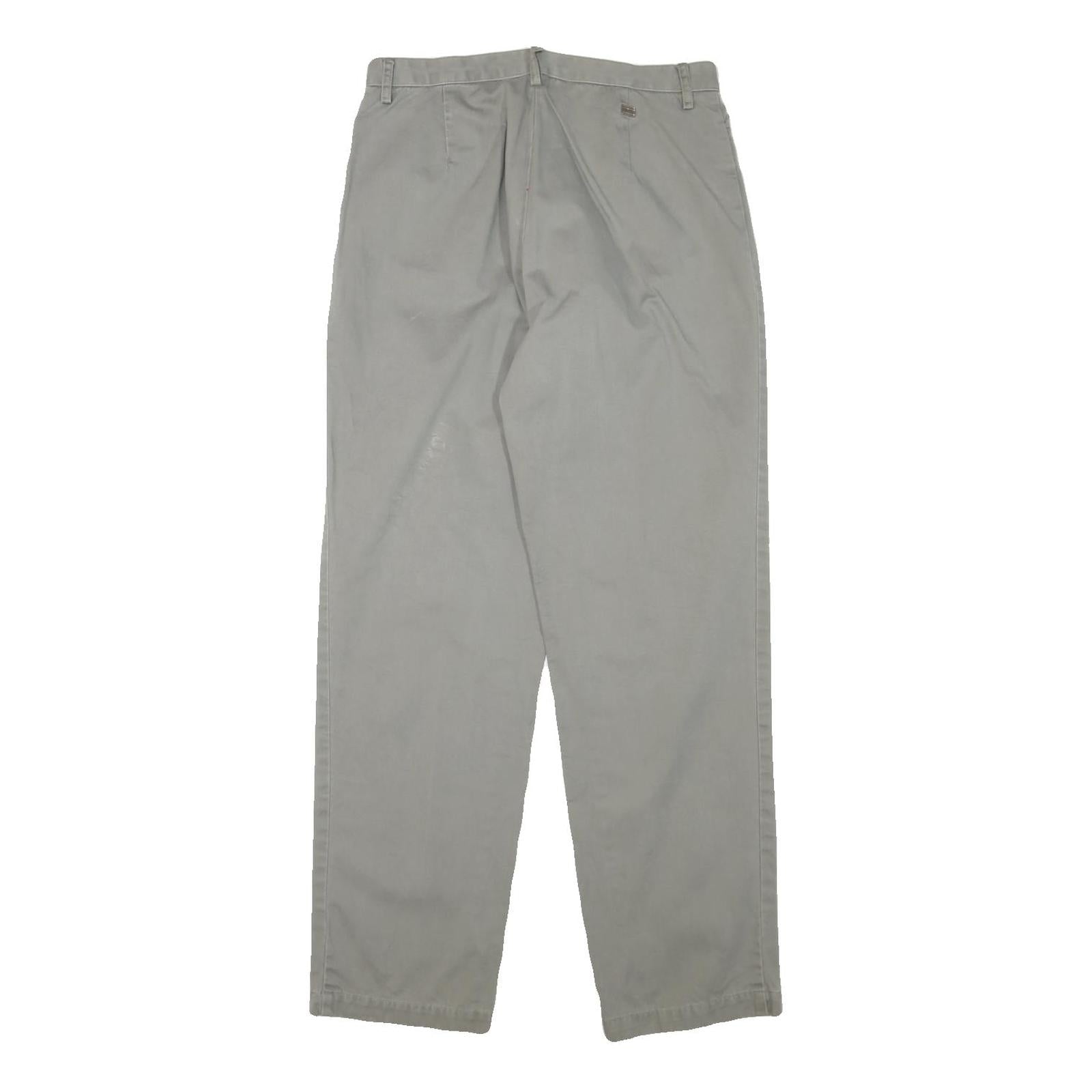 TOMMY HILFIGER Womens Cotton Blend Relaxed Straight Trousers W29 L30 Casual