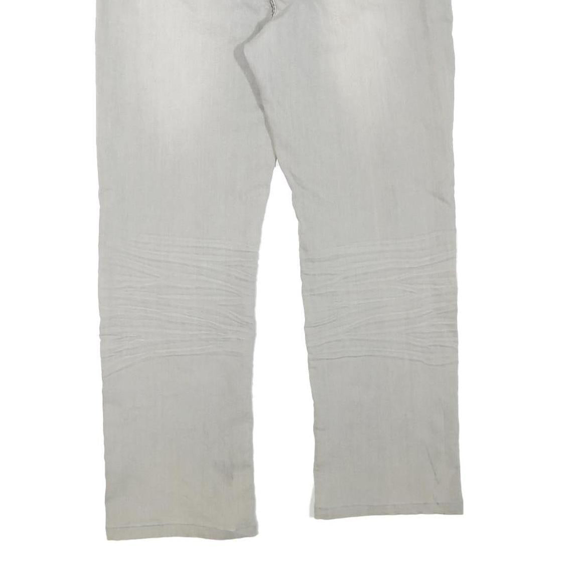 SUKO JEANS Womens Regular Fit Cotton Blend Light Grey Zip W34 L27 Embellished