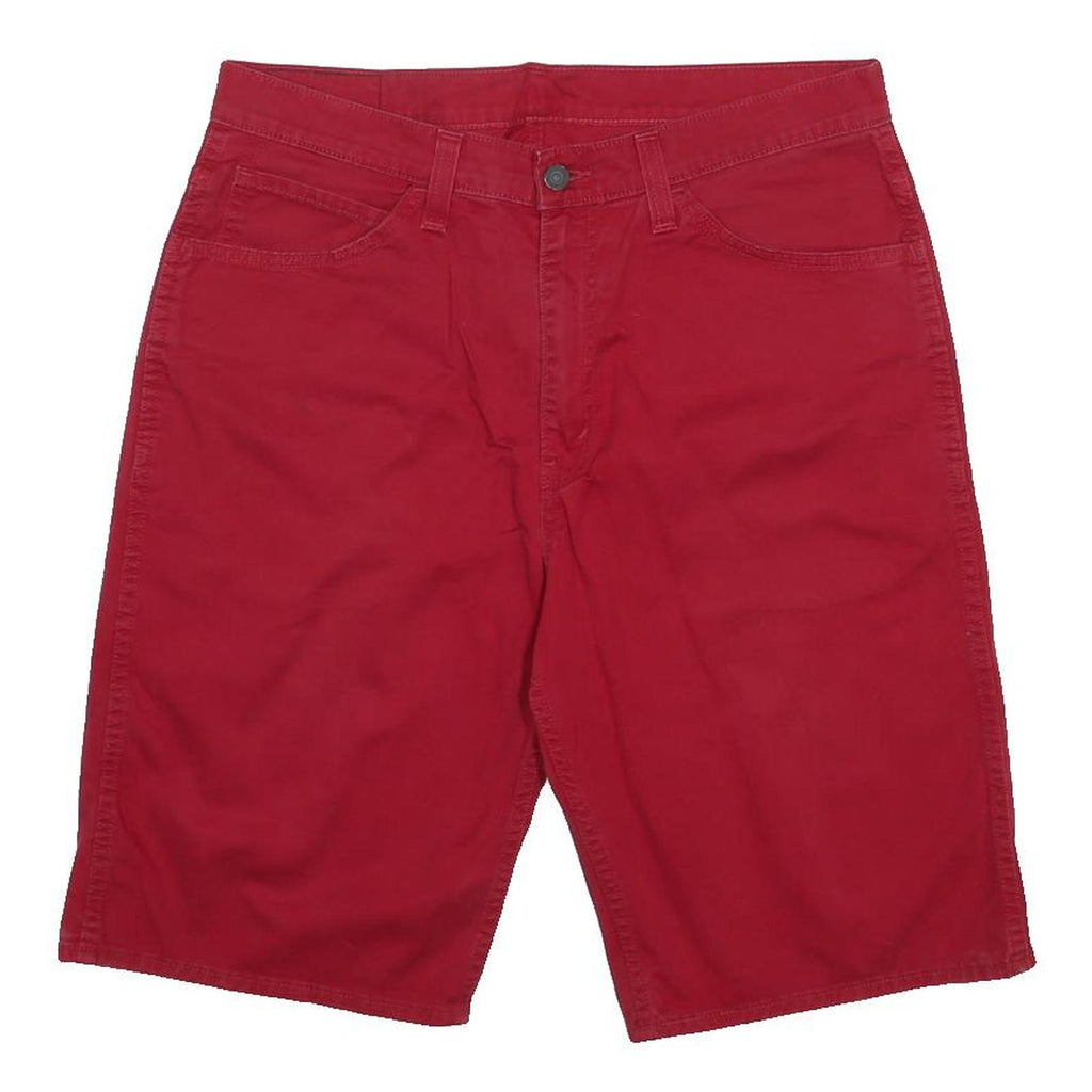 LEVI'S Mens Red Casual Cotton Blend Shorts M W34 Summer Wear