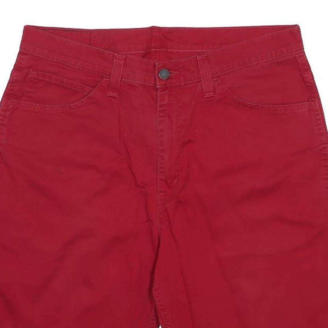 LEVI'S Mens Red Casual Cotton Blend Shorts M W34 Summer Wear