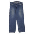 DICKIES Mens Jeans Blue Regular Straight Denim Medium W34 L32 Classic Cotton Zip