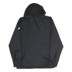 ADIDAS Mens Black Soccer Club Hooded Zip Jacket M Polyester Plain Sportswear