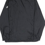 ADIDAS Mens Black Soccer Club Hooded Zip Jacket M Polyester Plain Sportswear