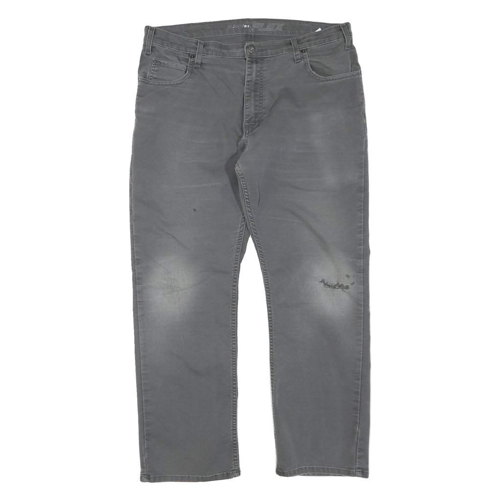 DICKIES Mens Grey Regular Fit Straight Cotton Blend Jeans W38 L30 Workwear