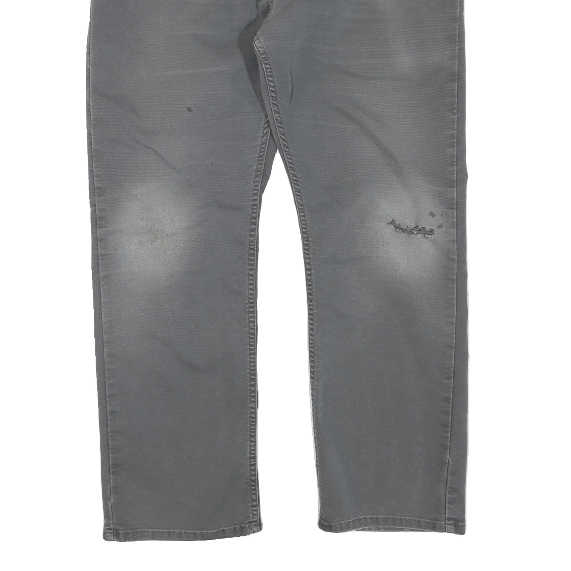 DICKIES Mens Grey Regular Fit Straight Cotton Blend Jeans W38 L30 Workwear