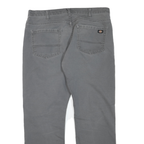 DICKIES Mens Grey Regular Fit Straight Cotton Blend Jeans W38 L30 Workwear