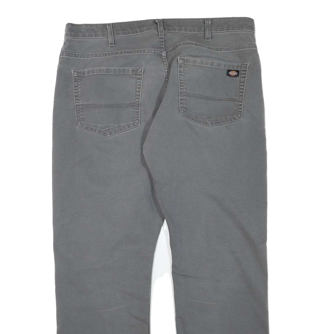 DICKIES Mens Grey Regular Fit Straight Cotton Blend Jeans W38 L30 Workwear