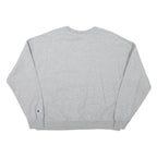 CHAMPION Womens Grey Cotton Blend Crew Neck L Sweatshirt Logo