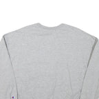 CHAMPION Womens Grey Cotton Blend Crew Neck L Sweatshirt Logo