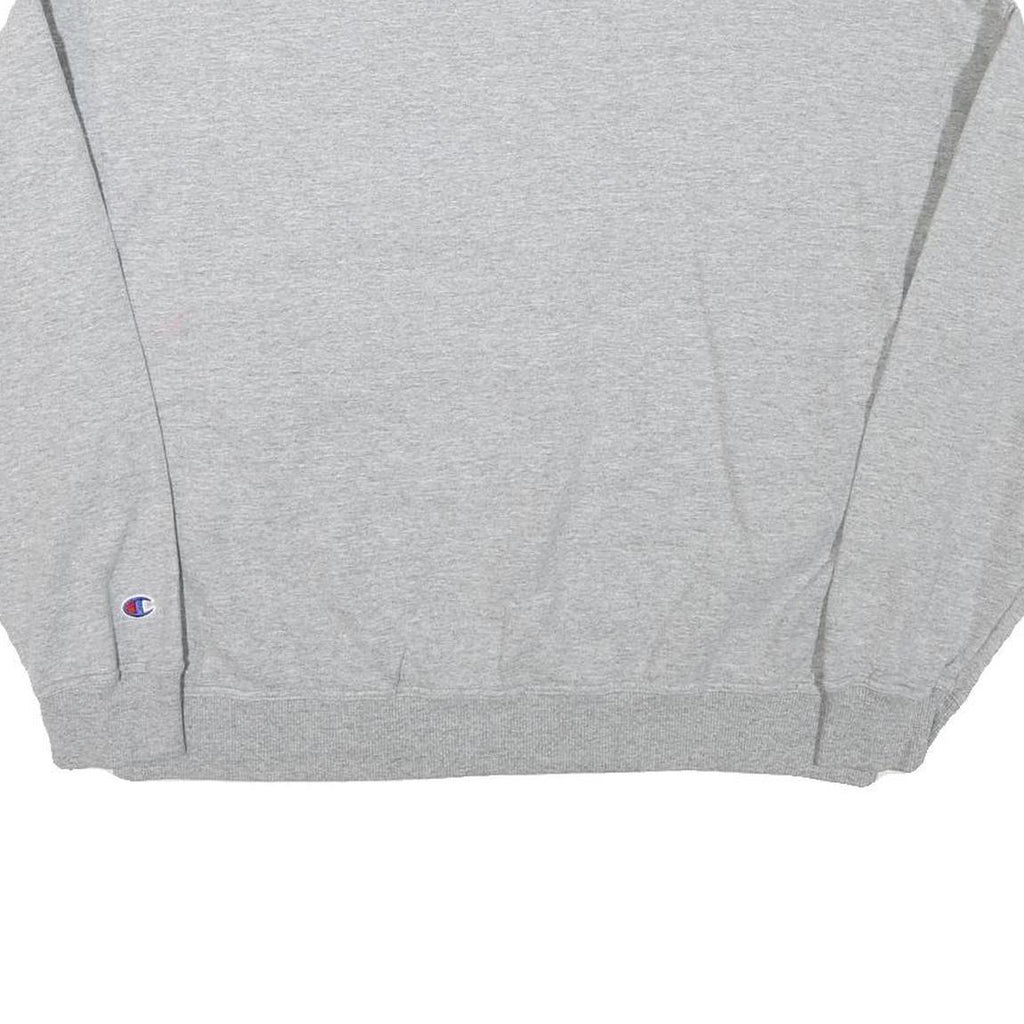 CHAMPION Womens Grey Cotton Blend Crew Neck L Sweatshirt Logo