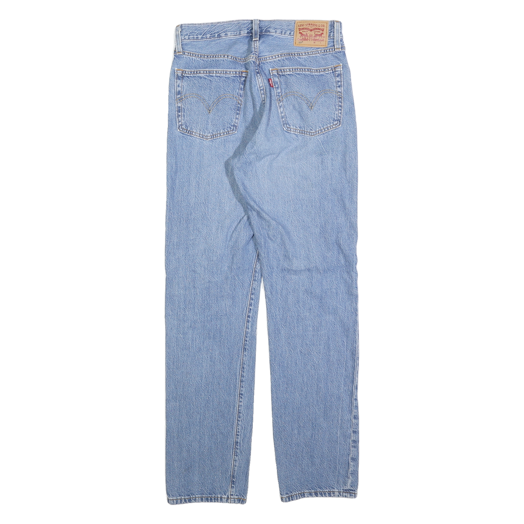 LEVI'S 501 Womens Jeans Blue Regular Straight Denim Medium W26 L30 Distressed