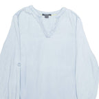 ESMARA Womens Blouse Blue V-Neck Long Sleeve M