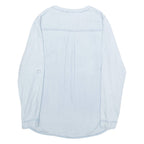 ESMARA Womens Blouse Blue V-Neck Long Sleeve M