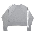 NIKE Womens Grey Crew Neck S Sweatshirt Cotton Blend Just Do It Tape