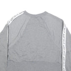 NIKE Womens Grey Crew Neck S Sweatshirt Cotton Blend Just Do It Tape