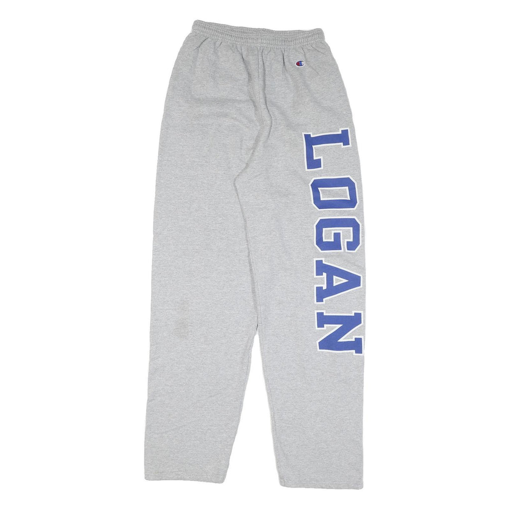 CHAMPION Mens Joggers Grey & Blue Regular Straight M W26 L32 Cotton Blend Logo