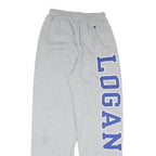 CHAMPION Mens Joggers Grey & Blue Regular Straight M W26 L32 Cotton Blend Logo