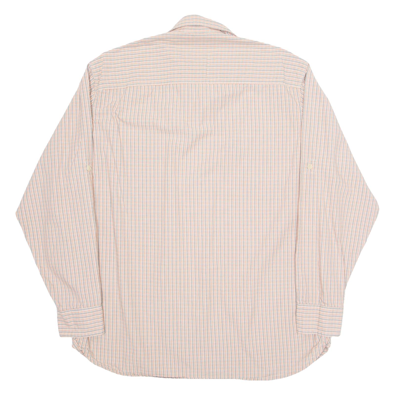 TIMBERLAND Mens Shirt Orange Plaid Long Sleeve L
