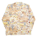 SUTTON PLACE Mens Beige Printed Shirt XL Scenic Pattern Casual Wear