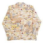 SUTTON PLACE Mens Beige Printed Shirt XL Scenic Pattern Casual Wear