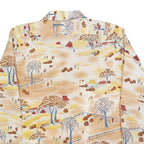 SUTTON PLACE Mens Beige Printed Shirt XL Scenic Pattern Casual Wear