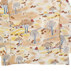 SUTTON PLACE Mens Beige Printed Shirt XL Scenic Pattern Casual Wear