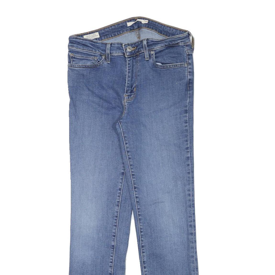 LEVI'S Womens Jeans Blue Slim Straight Denim Medium W28 L29 Stylish Zip Closure