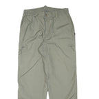 MIAN Mens Cotton Blend Relaxed Khaki Trousers W30 L29 Cargo Style Zip Closure