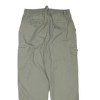 MIAN Mens Cotton Blend Relaxed Khaki Trousers W30 L29 Cargo Style Zip Closure