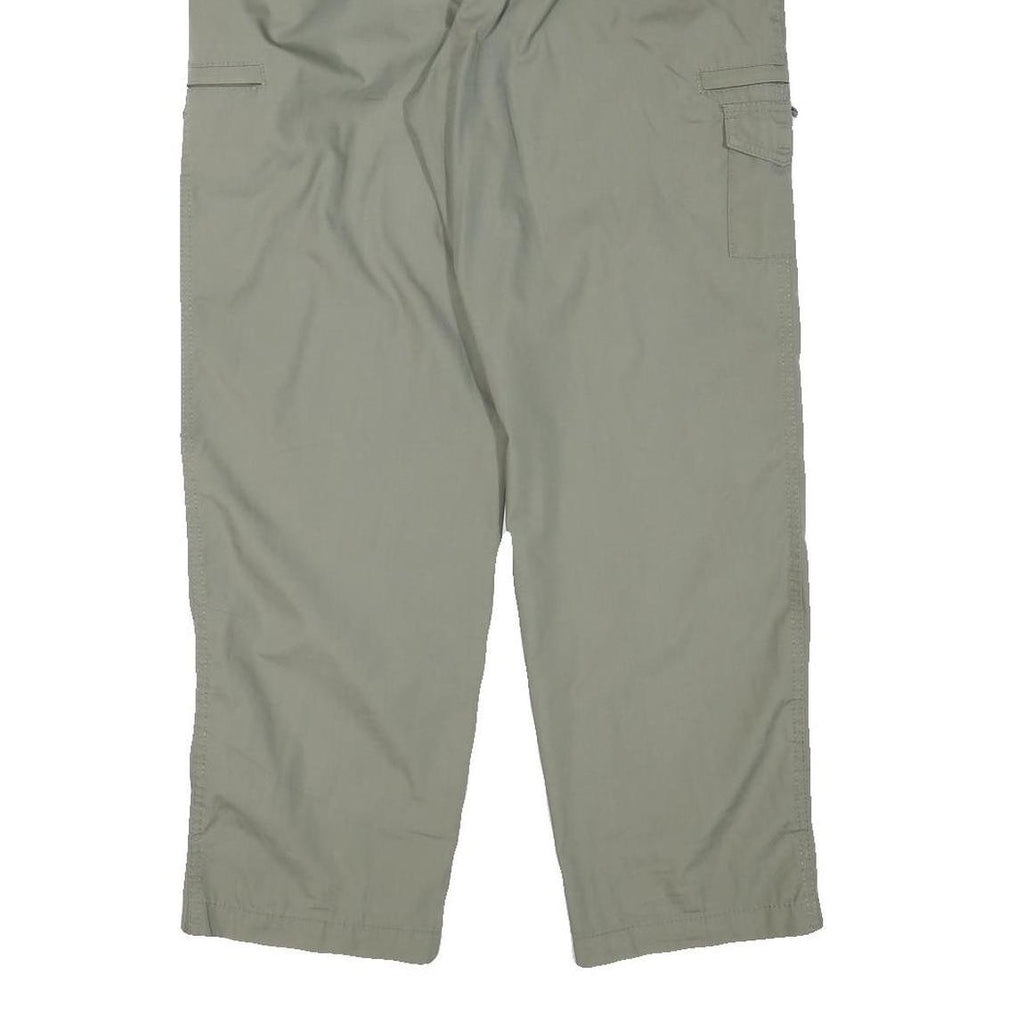 MIAN Mens Cotton Blend Relaxed Khaki Trousers W30 L29 Cargo Style Zip Closure