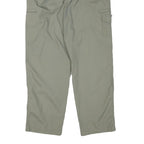 MIAN Mens Cotton Blend Relaxed Khaki Trousers W30 L29 Cargo Style Zip Closure