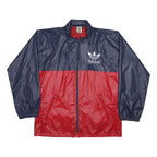 ADIDAS Mens Navy & Red Track Jacket M Polyamide Colourblock Zip