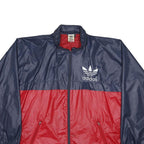 ADIDAS Mens Navy & Red Track Jacket M Polyamide Colourblock Zip