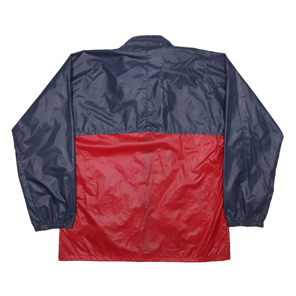 ADIDAS Mens Navy & Red Track Jacket M Polyamide Colourblock Zip