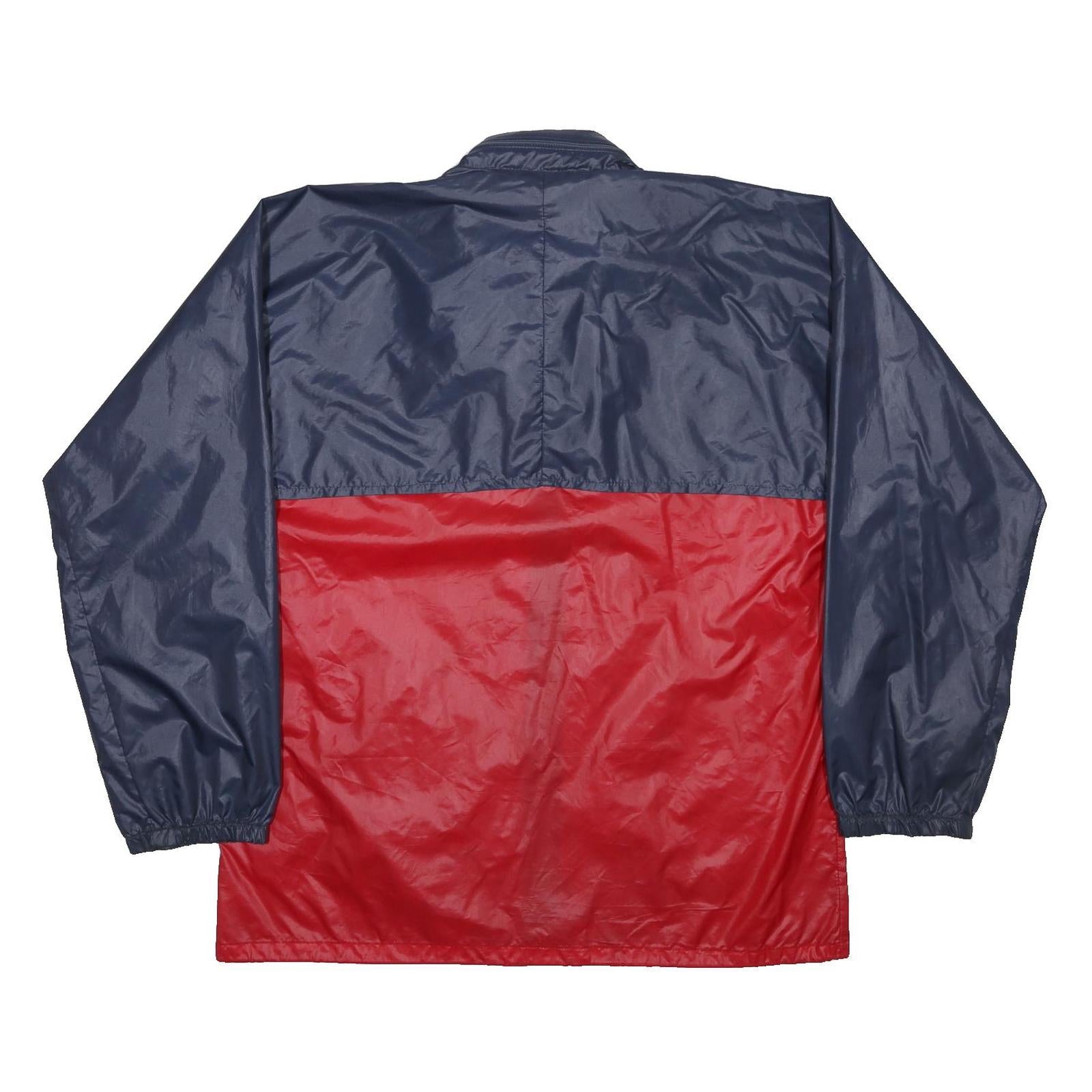 ADIDAS Mens Navy & Red Track Jacket M Polyamide Colourblock Zip