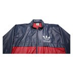 ADIDAS Mens Navy & Red Track Jacket M Polyamide Colourblock Zip