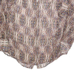 MASSIMO DUTTI Womens Printed Blouse Long Sleeve V-Neck L Lightweight