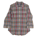 POLO SPORT RALPH LAUREN Mens Red Brown Check Shirt S Cotton Button Front Casual