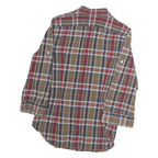 POLO SPORT RALPH LAUREN Mens Red Brown Check Shirt S Cotton Button Front Casual