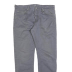 CARHARTT Mens Cotton Grey Slim Straight Trousers W34 L32 Casual Workwear Zip