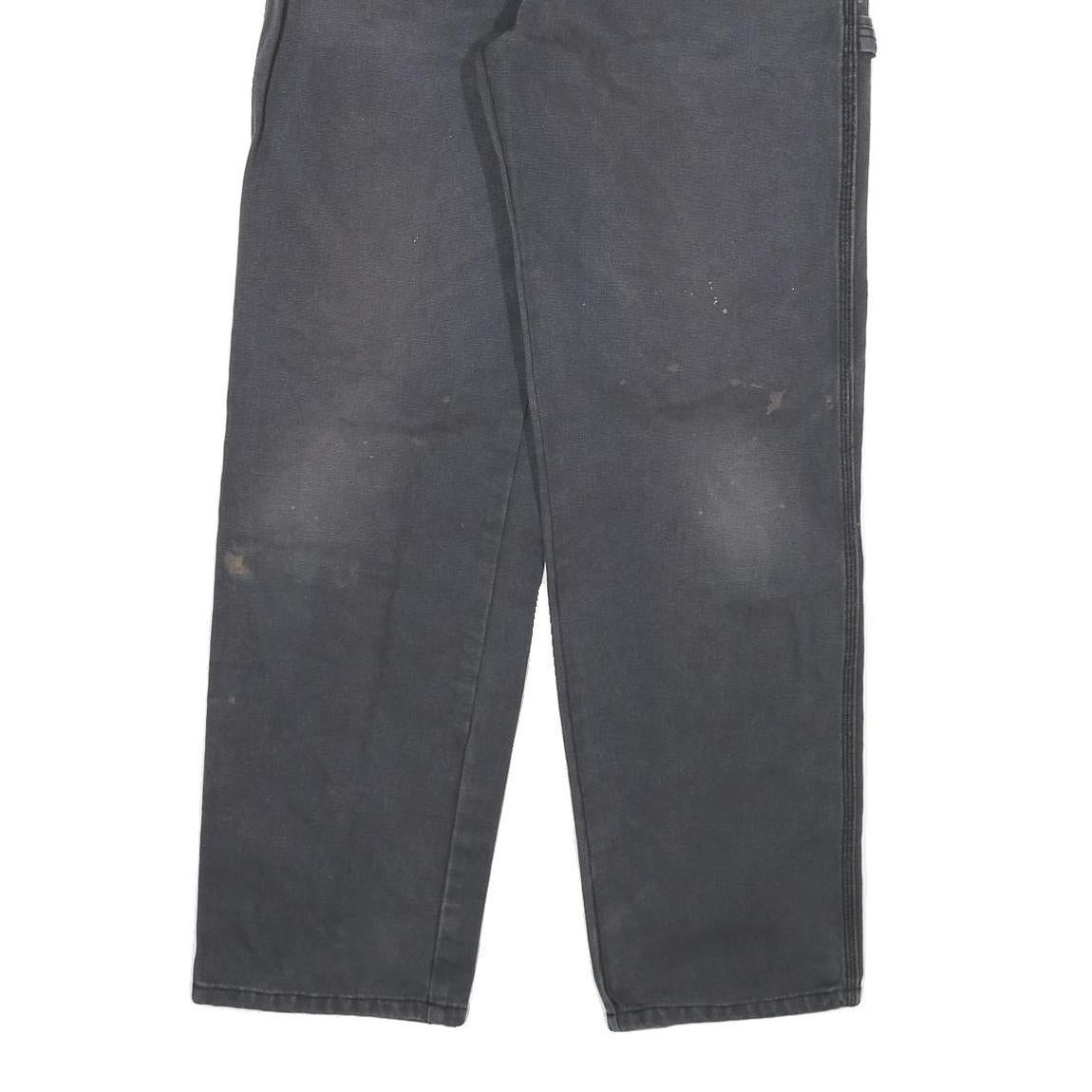 DICKIES Mens Jeans Black Regular Straight Denim Medium W30 L30 Workwear Pants