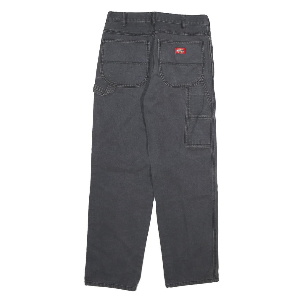 DICKIES Mens Jeans Black Regular Straight Denim Medium W30 L30 Workwear Pants