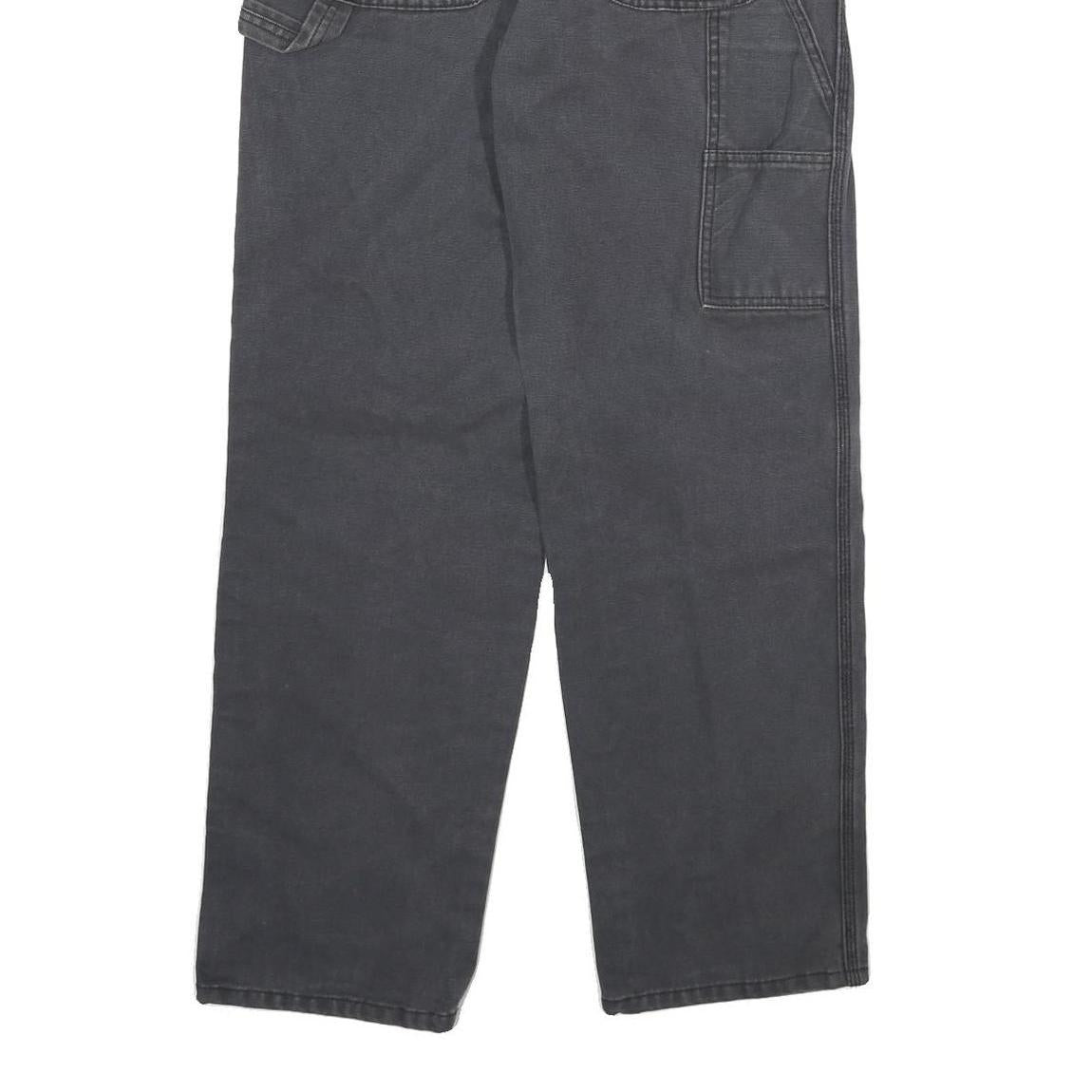 DICKIES Mens Jeans Black Regular Straight Denim Medium W30 L30 Workwear Pants